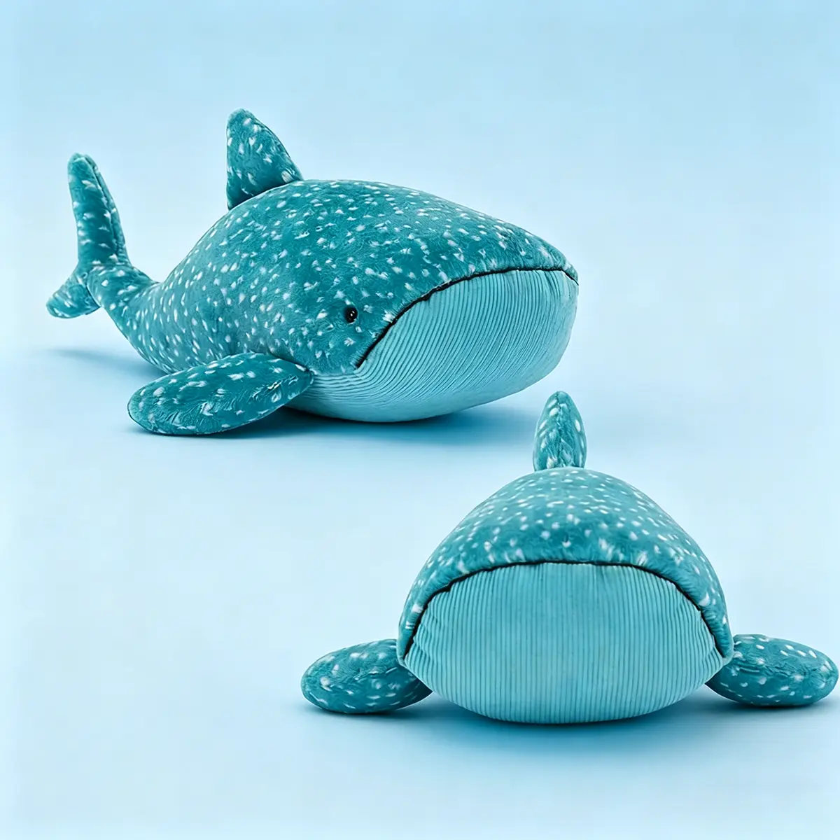 Gobfrey Whale Shark Inspired Plush Doll, Cute Round Sea Creature Stuffed Animal, Soft Kawaii Ocean Animal Pillow Toy, Marine Life Plush Gift for Kids Ocean Lovers Summer Wins