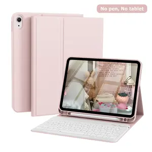 Wireless,Keyboard,Folio,Cover & Pen Holder for iPad 11th Gen 2025 A16, 10th Gen 2022, Air 11-inch 7th-6th/5th-4th Gen 10.9-inch & 7th 8th 9th Gen | Soft TPU Back Shockproof Protective Cover with Detachable Wireless Keyboard Tablet Protection