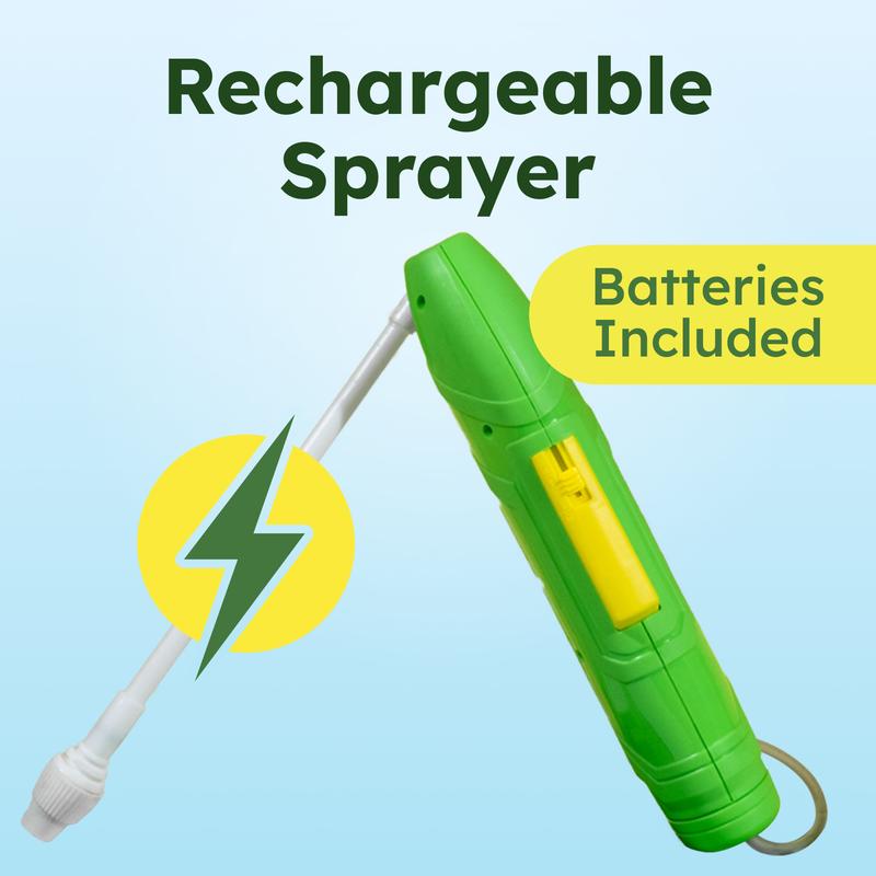 BugMD Pest Blaster Kit Rechargeable - 4 Pack Essential Oil Concentrates & 1 Spray Bottle for Ants Fleas Roaches Indoor Outdoor Plant-Based Solution