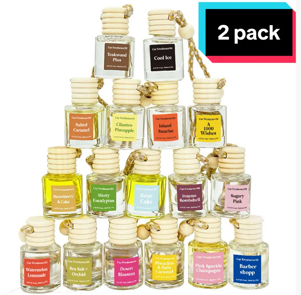 2 Pack Pick 80+Scents Car Air Freshener Hanging Car Diffuser Made in USA Last for 120 Days