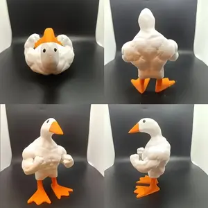 Muscle Duck Statue Resin Cartoon Sculpture, 3D Novelty Desktop Decor, Fun Home Decoration, Perfect Christmas Birthday Gift Party Favor