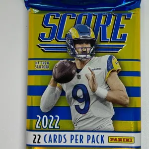 PANINI Score Cards Pack 2022 - 22 Cards Per Pack Featuring Matthew Stafford - NFL Theme Packaging