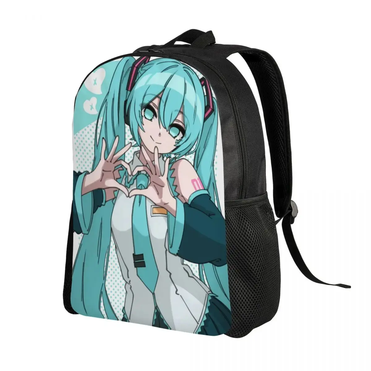 Custom Hatsuned Mikues Cartoon Laptop Backpack Women Men Fashion Bookbag for College School Student Voice Anime Bag
