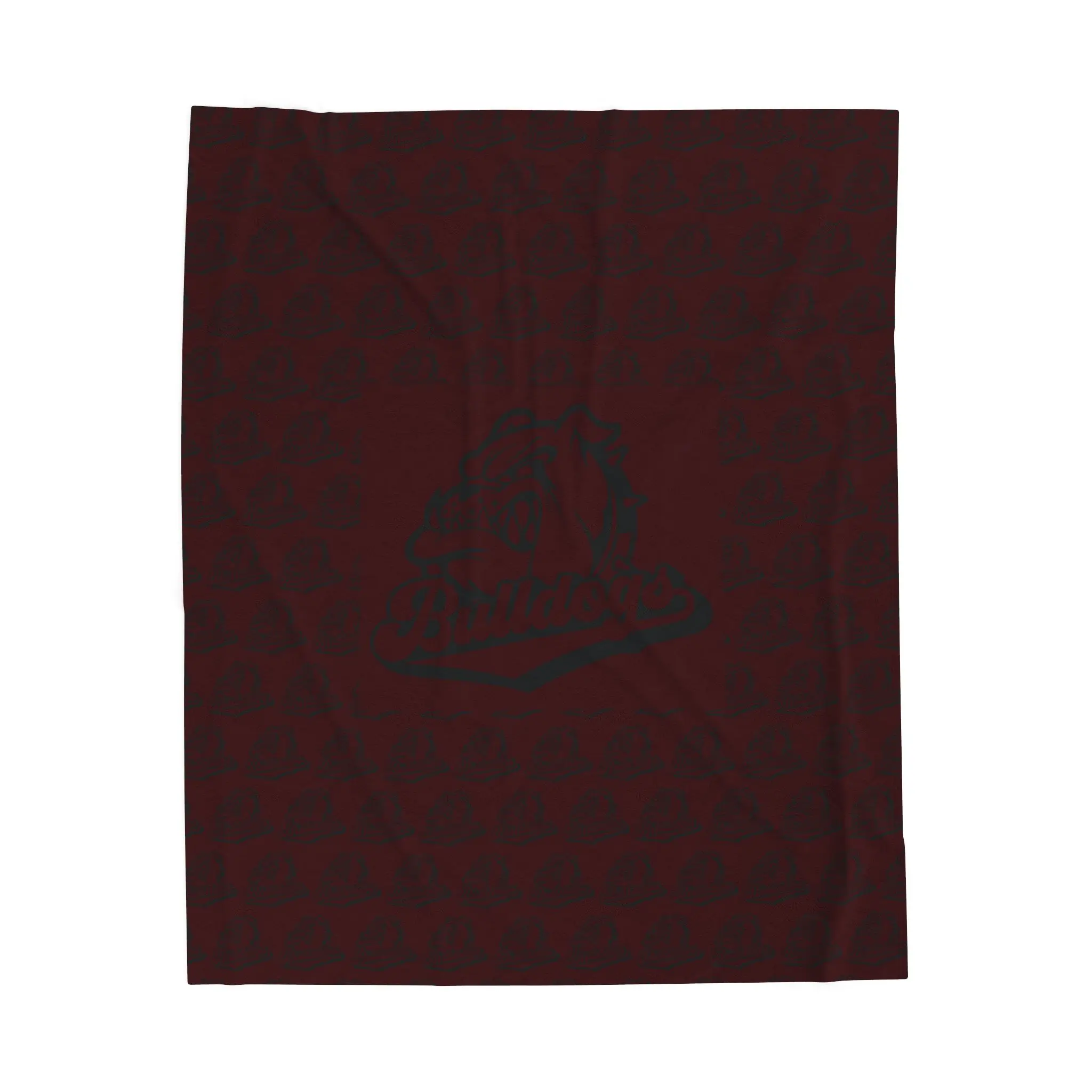 Maroon Bulldogs Velveteen Plush Blanket
