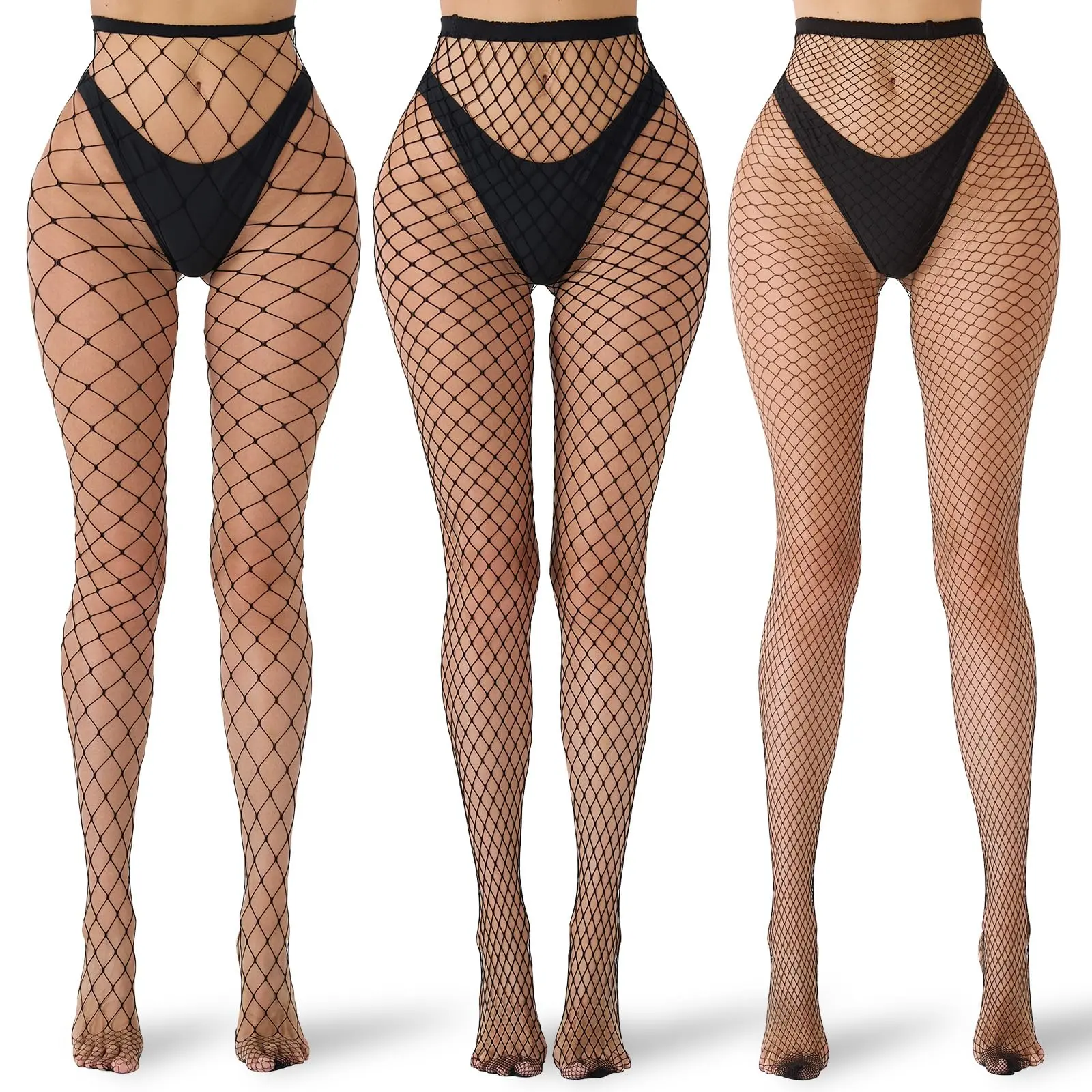 Women’s Fishnet Tights, High Waist Mesh Stockings, Stretchy Patterned Pantyhose for Layering Outfits, Dancewear, Party Looks, Festival Styling and Everyday Fashion