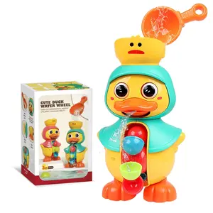 Lovely duck water wheel bath toy, bright color, interesting rotation, suitable for toddlers. Bathing toy is suitable for children aged 1-3 years old and 4-8 years old, birthday.