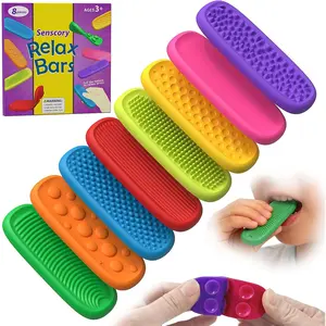 Sensory Fidget Toys for Adults & Kids - 8 Pack Textured Silicone Worry Stones, Anxiety & Stress Relief, Calming Sensory Tools for Autism ADHD Focus, Quiet Classroom Office Therapy ToysAPGJ