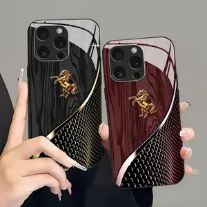 Suitable for [iPhone 16 Pro] high-end phone case🤩， high-end patterns，lucky Horse, bringing you good fortune，multiple colors available,  drop-resistant and fingerprint-proof YM99