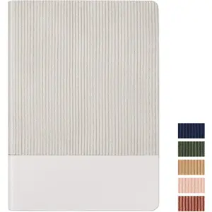 Dotted Journal Notebook Soft Cover PU Leather Journaling Notebooks for Women Men Writing Work Office School 160 Pages 100 GSM Thick Paper A5 Dotted 80 Sheets 5.79"x8.27",Grey