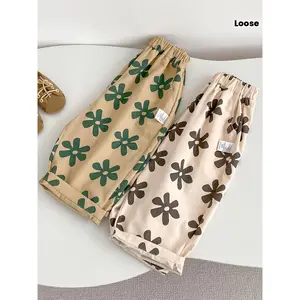 Spring And Autumn New Clothing 0-6 Year Old Female Baby Haren Pants Western Style Casual Pants Loose Korean Edition Pants, for Outdoor