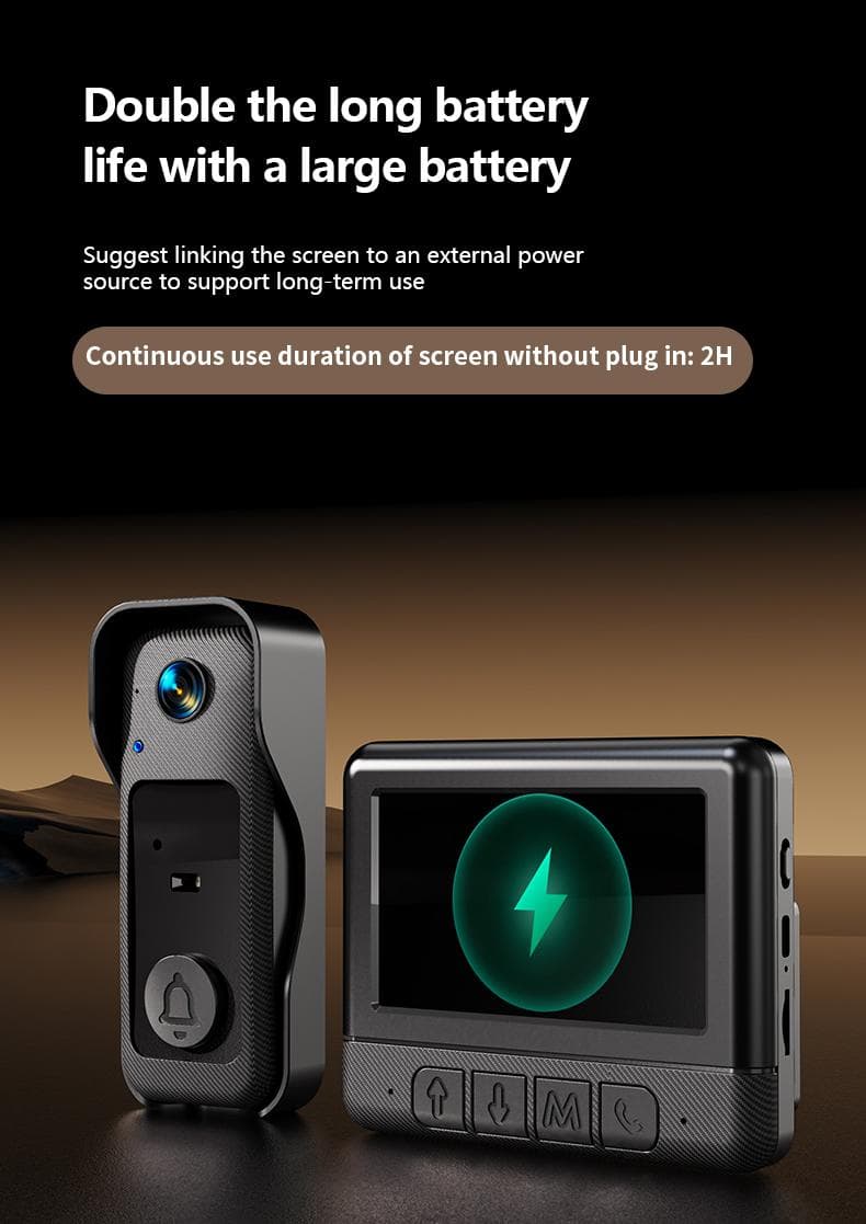 2026 Upgraded New X6-F Wireless Doorbell Camera, Rechargeable Visual Doorbell, No App, No Monthly Fees,Home Security Doorbell with Night Vision, Safety Intercom for Privacy, Alarm, Sensor,waterproof