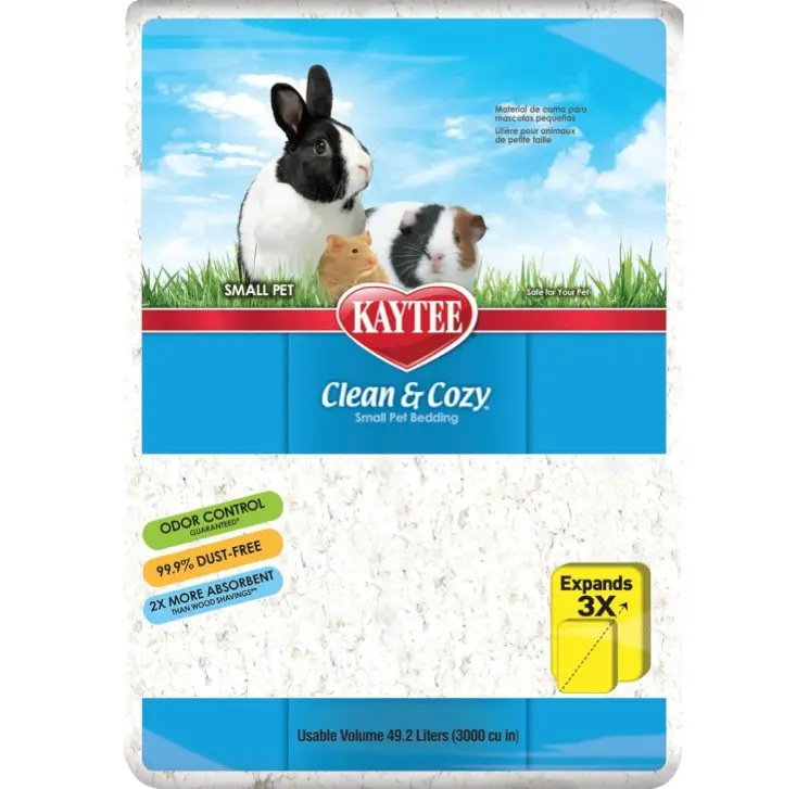Kaytee Clean & Cozy White Paper Bedding, Made for Small Animals, 49.2 Liters