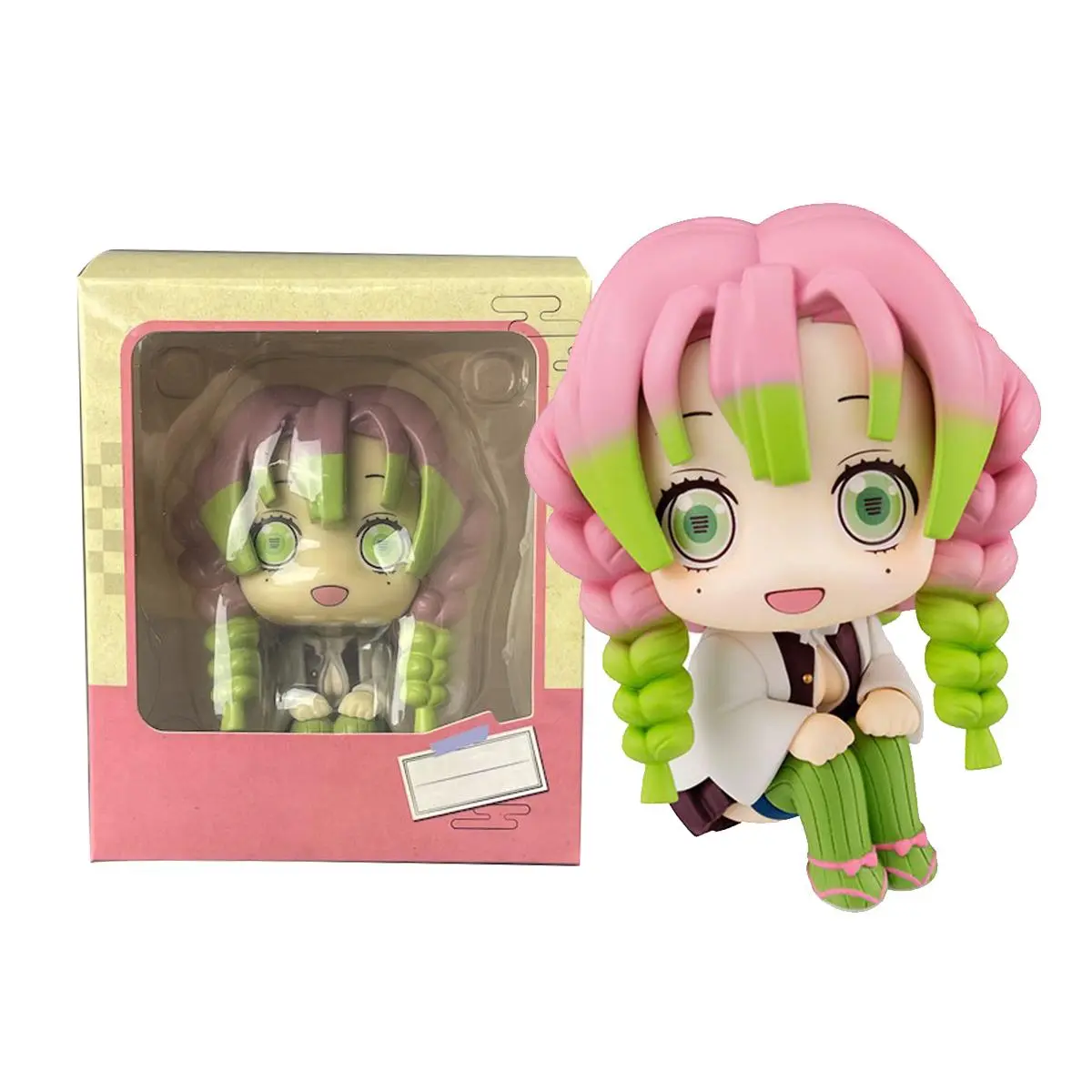 10cm Demon Slayer: Kimetsu no Yaiba Anime Figure Kanroji Mitsuri Action Figures PVC Shinazugawa Sanemi Figurine Collection Toys