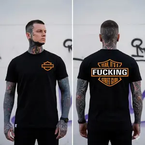 Yeah It’s A F StreetGlide Biker T-Shirt, Funny Motorcycle Rider Tee, Rebel Streetwear Graphic T-Shirt, Harley Style Riding Apparel, Menswear
