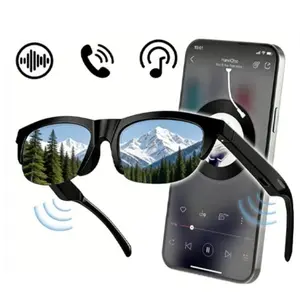 BT 5.3 Wireless Bluetooth Audio Sunglasses,Speakers & Mic, Hands-Free Call, Music, UV Protection, 5-6H Battery, Voice Assistant, Unisex Smart Glasses for Outdoor Sports