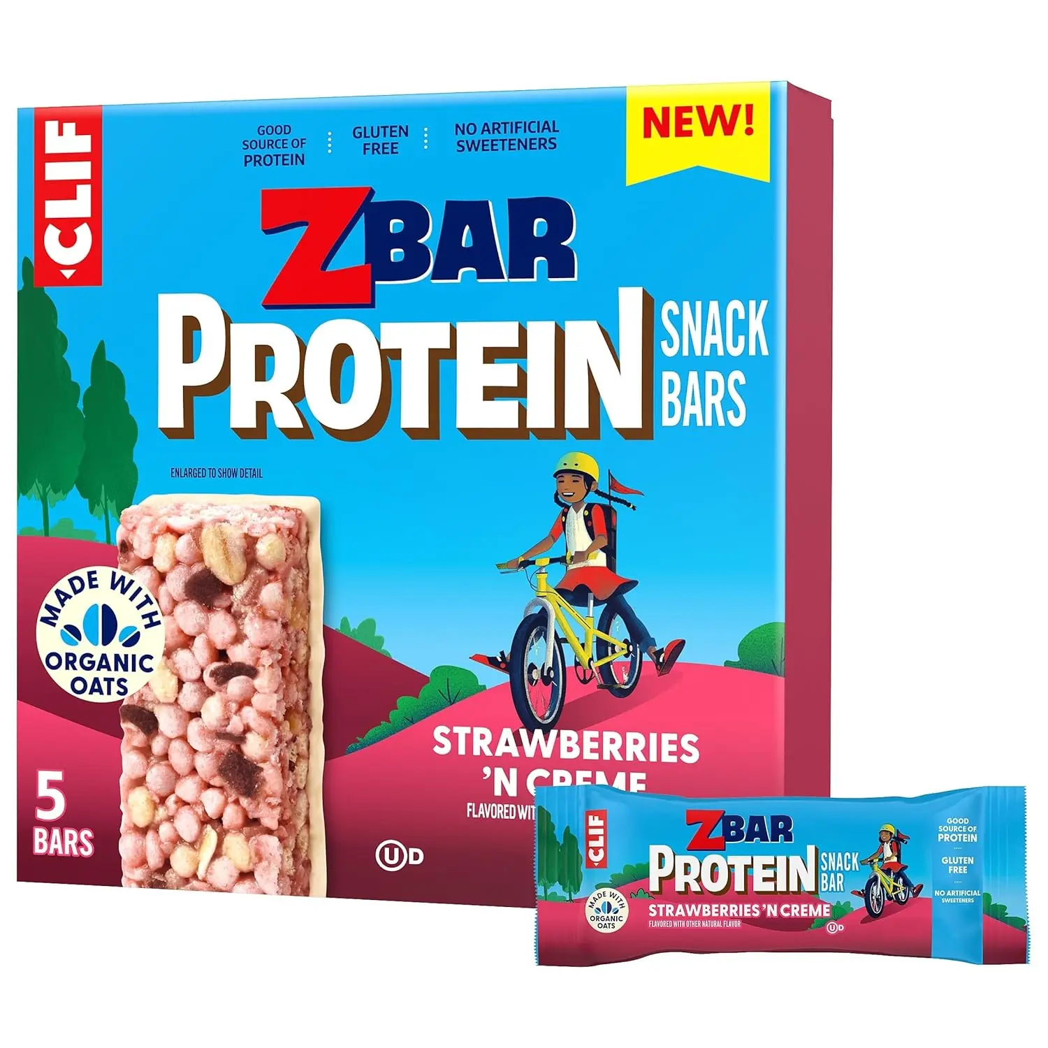 Protein Strawberries 'N Creme Crispy Snack Bars