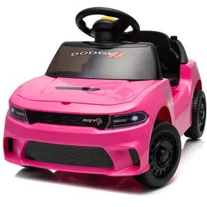 Officially Licensed Dodge SRT Ride On Car for Toddlers, Storage Under Hood, Safety Belt, Gift for Boys & Girls