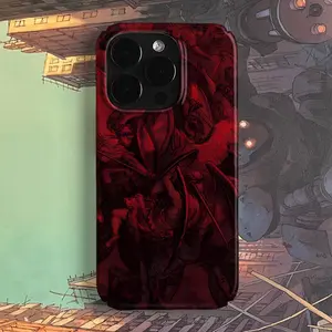 Gothic Red Angel Battle Pattern Phone Cover for iPhone 17/16 Pro Max/15/14/13/12/11/X/XS Dark Medieval Engraving Art  Phone Case