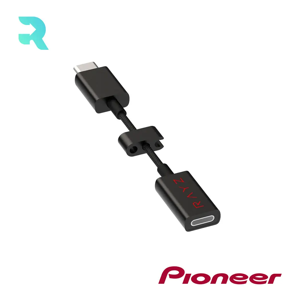Pioneer Rayz Lightning to USB-C Audio Adapter Black Like New Condition AD-11-WW-BL