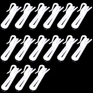 15-Piece Curtain Hardware Hooks Set, Adjustable Roller Blind Extender Hooks, Versatile Window Treatment Accessories