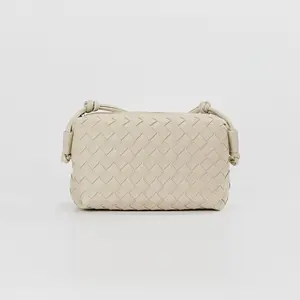 Estrella Mini Cube Crossbody Handwoven Soft Leather Compact Everyday Bag Minimal Style Hand-woven