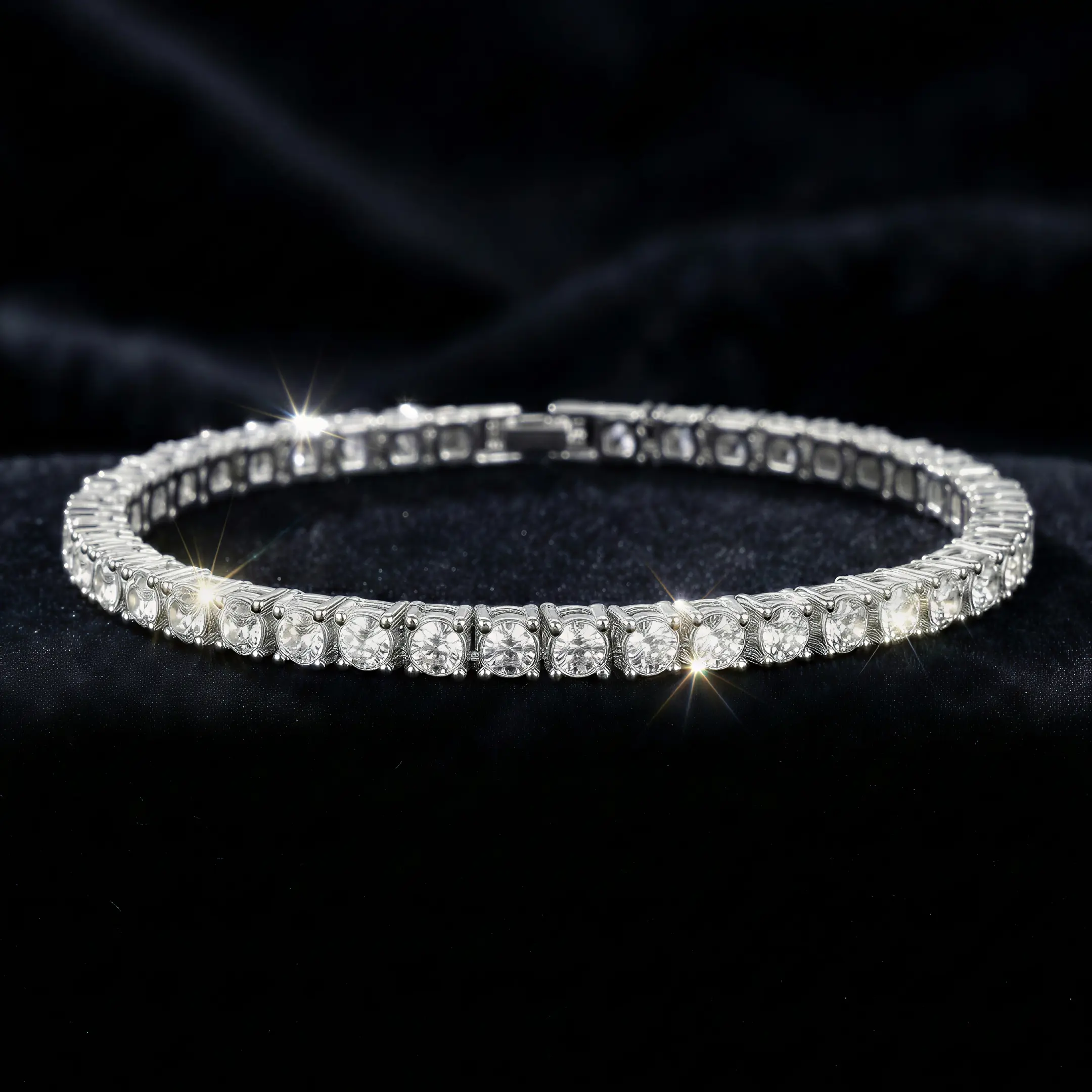 3mm/4mm Round Tennis Bracelet - Gold & Silver-Plated Alloy with Sparkling Simulated Crystals for Everyday Wear & Special Occasions Versatile Styles bracelet  bracelet stack bracelets