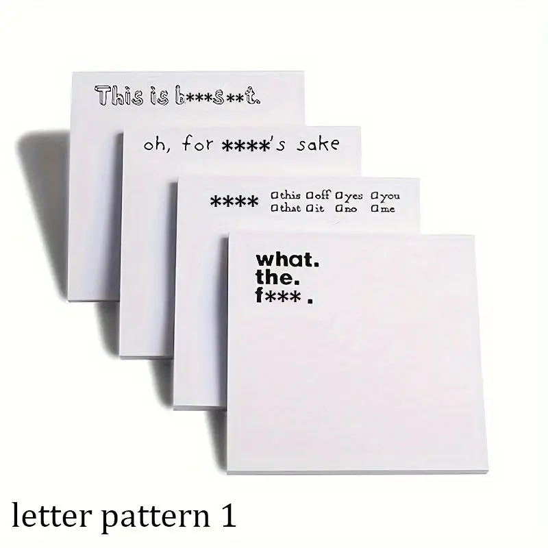 Funny Sticky Note, 4 Counts/200pcs Message To-do List Planner Set, Humorous Sticky Note for Home Office Dormitory School