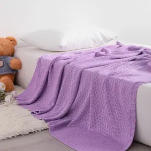 NTBAY Bamboo-Rayon Cable Knit Cooling Blanket: Soft, Breathable Option for Bedroom Use