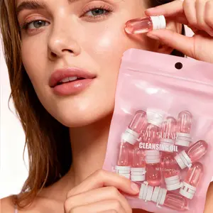 Sum Sugar 12-Pack Makeup Remover Oil Capsules, Gentle Deep Cleansing, Non-Irritating, Portable for Travel, Skin Care Essentials