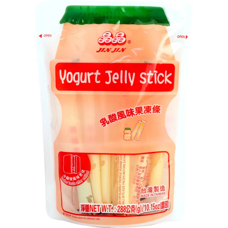 JINJIN Sweet Yoghurt Jelly Strips - Ambient, Single-Serve Bagged Gummy Jelly Cup, Ready-to-Eat Milk-Containing Snack, Jelly Sticks JINJIN Sweet Yoghurt Jelly Strips - Ambient, Single-Serve Bagged Gummy Jelly Cup, Ready-to-Eat Milk-Containing Snack, Jelly Sticks