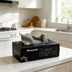 Reusable cleaning cloths, each box contains 20 pieces, convenient hand towels, absorbent rags, size 8.66 inches * 8.66 inches, multifunctional household cleaning cloths and towels, suitable for the kitchen, bathroom, living room, and dining table.