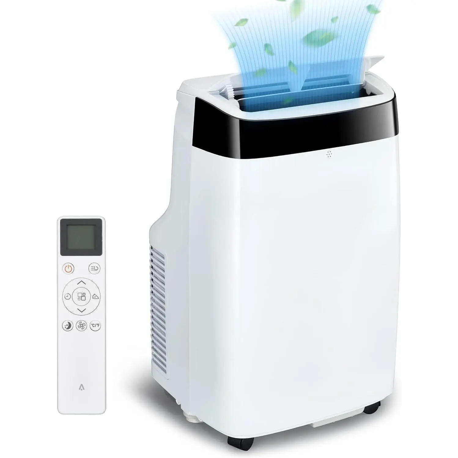12000 BTU Portable Air Conditioner (Portable Aircon) - Renter-Friendly No-Install AC Unit with Window Kit, Casters, Timer, 3-in-1 Quiet Cooler & Dehumidifier, Energy-Saving Plug&Play for Bedroom, Living Rooms