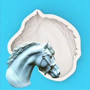 Side Face Horse Head Dessert Mold, High-End Cake Chocolate Mould, Easy Release Silicone Material, Easy Clean