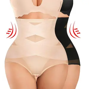 Women's High-Waist Tummy Control Shapewear Panties, Basic Style Shorts, Comfortable Everyday Shaping Underwear Girdle Outfits Womenswear