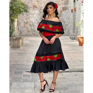 Camila Red Floral Dress