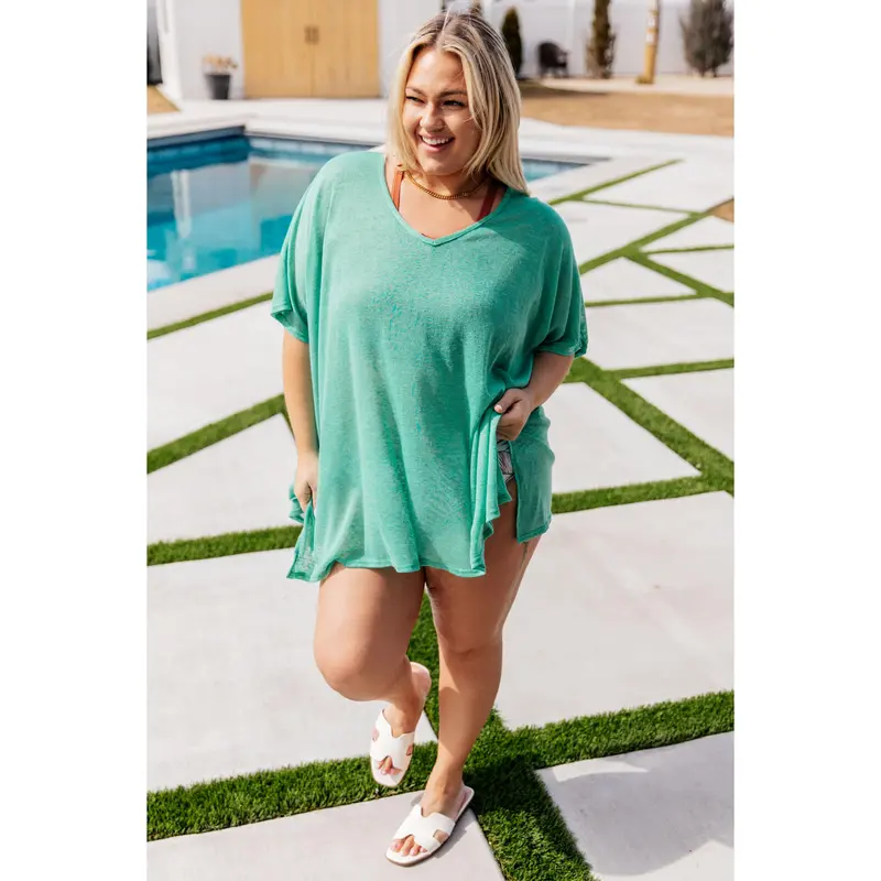 Warm Days, Cool Nights Top in Kelly Green