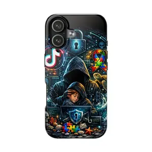 Autism Awareness Tech Hacker Illustration Phone Case | Tough Phone Cases