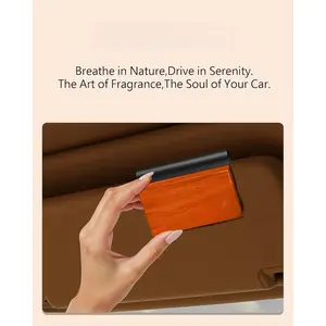 Car Air Freshener-The Original Wood Air Freshener for Visor Clip - Long Lasting Car Odor Eliminator and Scent Diffuser for Cabin, Truck & SUV-2 Metal Clips