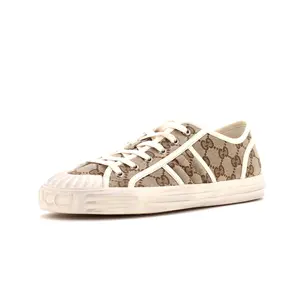 Pre-owned Gucci Men's Julio Low-Top Sneakers GG Canvas by Rebag