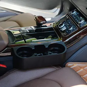 Car Cup Holder, Car Seat Interval Storage Box, Car Console Organizer, Durable Design Car Cup Holder for All Vehicle Types, Keeping Drinks Safe While Driving