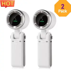 Portable Neck Fan USB Rechargeable Hands-Free Wearable Personal Cooler 5 Speeds Ultra-Quiet Long Battery Life for Outdoor Travel Office 2 Pack Rechargeable Portable Camping Misting Fan