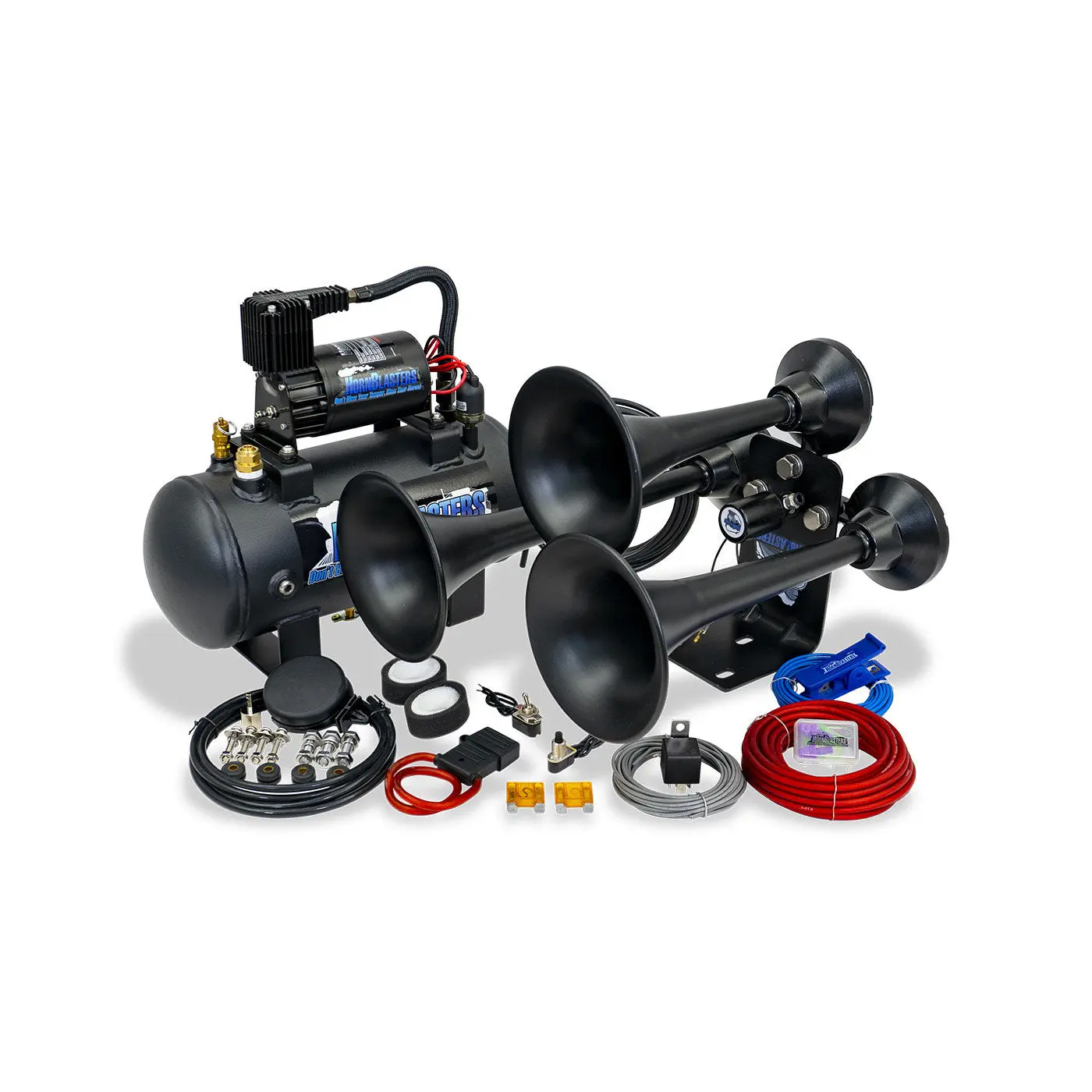 Mini Outlaw 127H Train Horn Kit | 12-Volt DC | 1.5-Gallon 120 PSI Air System | Perfect for Trucks & SUVs Mini Outlaw 127H Train Horn Kit | 12-Volt DC | 1.5-Gallon 120 PSI Air System | Perfect for Trucks & SUVs