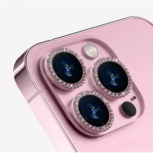 Entronix Camera Lens Protector Compatible with iPhone 16 Pro/16 Pro Max - Luxury Diamond Metal Cover Dustproof Handle