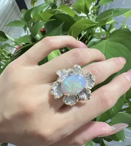 Evelyn(9302)gc.S925 natural opal ring $248/pc