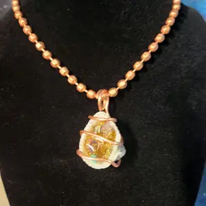 Copper Wrapped Orgone InnerG Seashell Pendant With 1/4 inch copper Necklace Unique Organic Design EMF Protection & Grounding Accessory