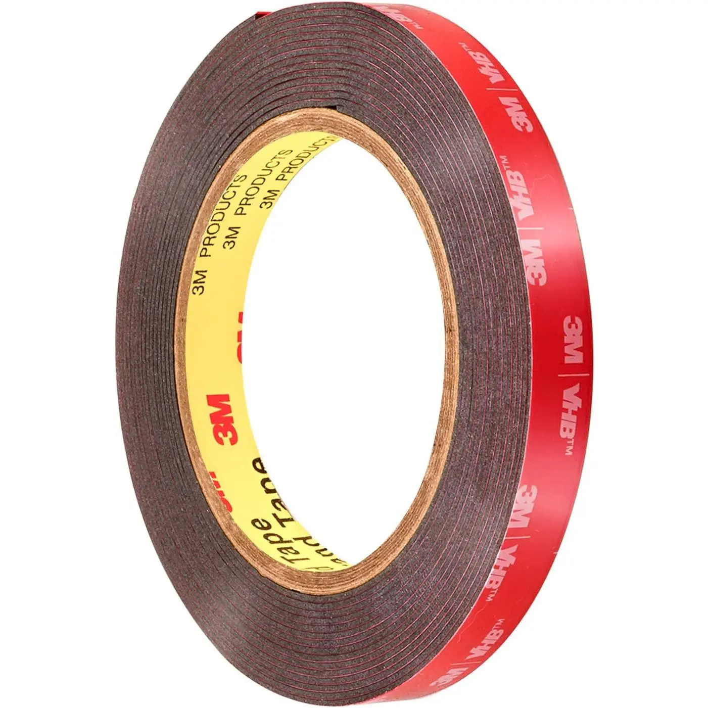 3M Genuine Heavy Duty Double Sided Closed-Cell Modified Acrylic VHB Tape 5952 Grey, 0.5in x15ft 45 Mils Industrial Grade, High Solvent Resistance, Powder Coated Compatible for Automotive Mounting (Good Adhesion, Not Normal Adhesive Tape)