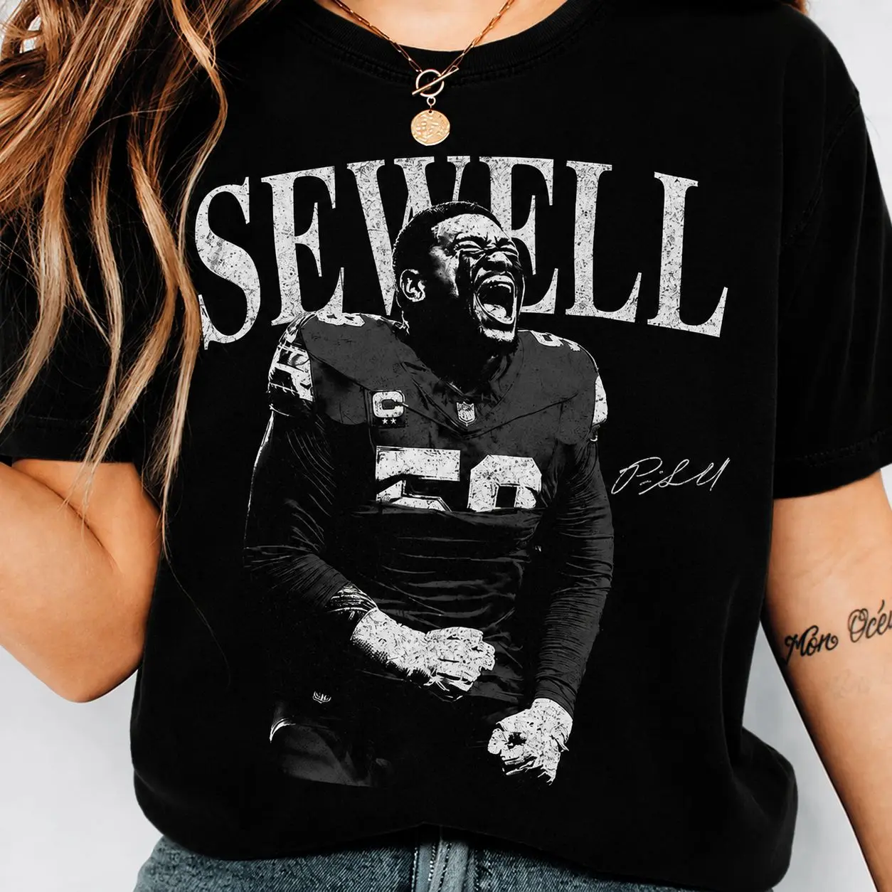 Penei Sewell Detroit Vintage T-Shirt/Sweatshirt, Game Day Shirt, Football Shirt