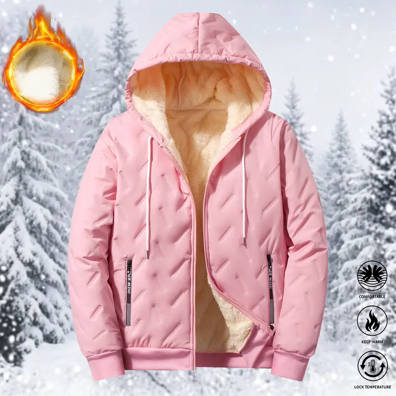 JOGWAVE Women's Basic Long Sleeve Minimalist Knit Zip-Up Jacket - Baseball Collar, Loose Fit, Pockets, Thick Warm Comfortable Casual Outerwear for Autumn Winter Everyday Wear & Outdoor Sports