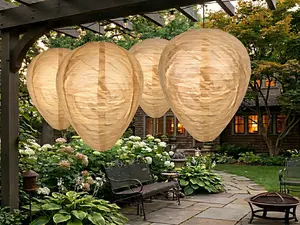 Wasp Deterrent Hives 4 Decoy 2 Decoy Nests for Wasps & Yellowjackets Outdoor Garden Wood Protection Natural Wax Paper Collapsible Design