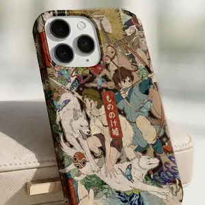 Anime Forest Warrior Phone Case, Princess iPhone Cover, Japanese Myth Art - Compatible with iPhone 11–17 & More (Check Available Sizes)